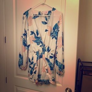 Long sleeve shorts jump suit